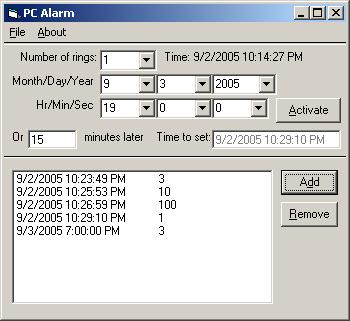 PC Alarm in Visual Basic